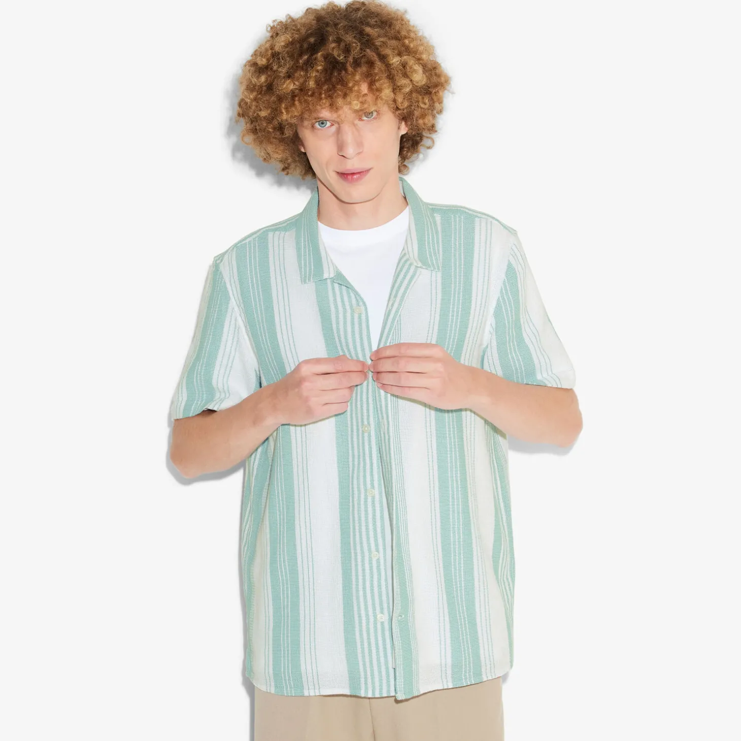 Cheap Regular gestreept hemdje in geweven katoen Overhemd