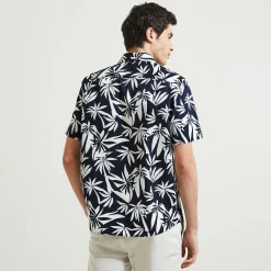 Cheap Regular hawaïhemdje met bloemenprint in biokatoen Overhemd