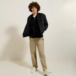 Online Relax polo in textuurstof met korte mouwen en polo Polo