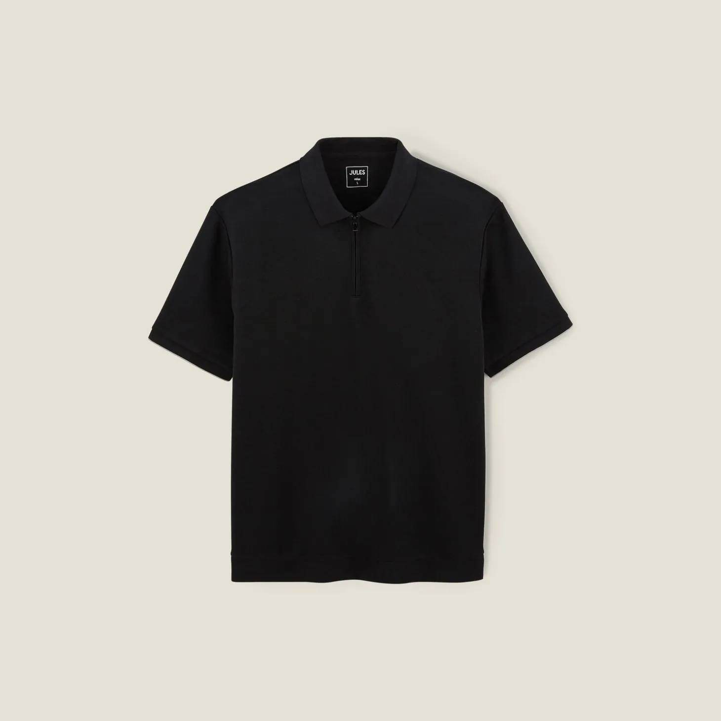 Online Relax polo in textuurstof met korte mouwen en polo Polo