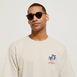 Fashion Relax T-shirt met print op voor-en achterkant T-shirt