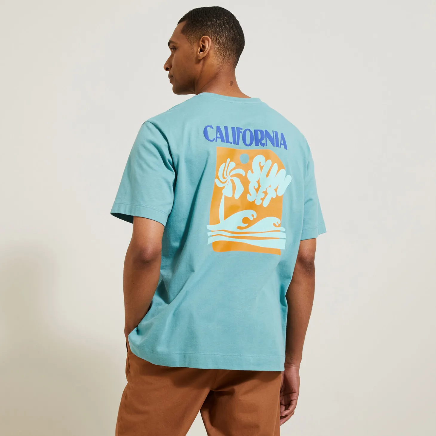 Clearance Relax T-shirt met print op voor-en achterkant T-shirt