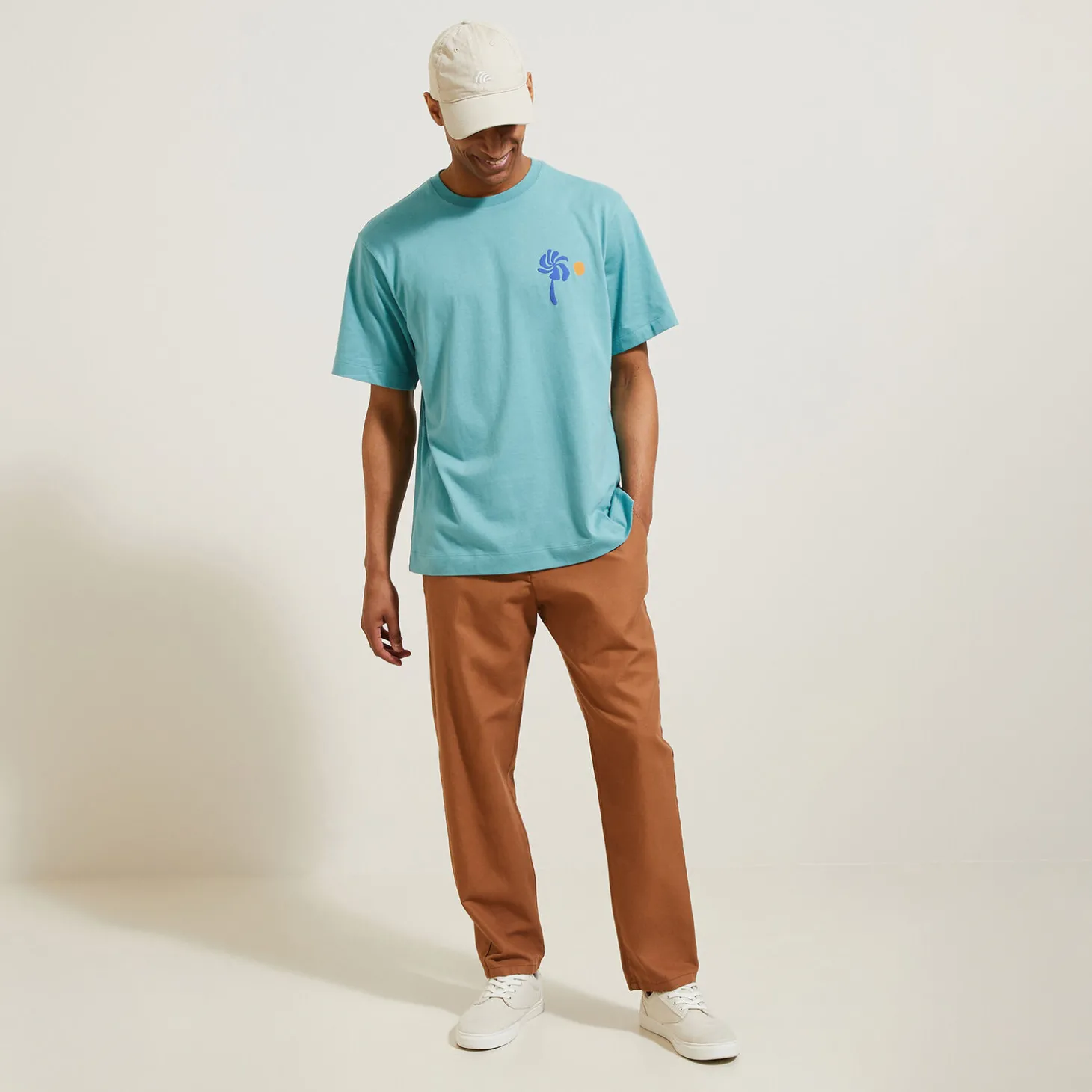 Clearance Relax T-shirt met print op voor-en achterkant T-shirt