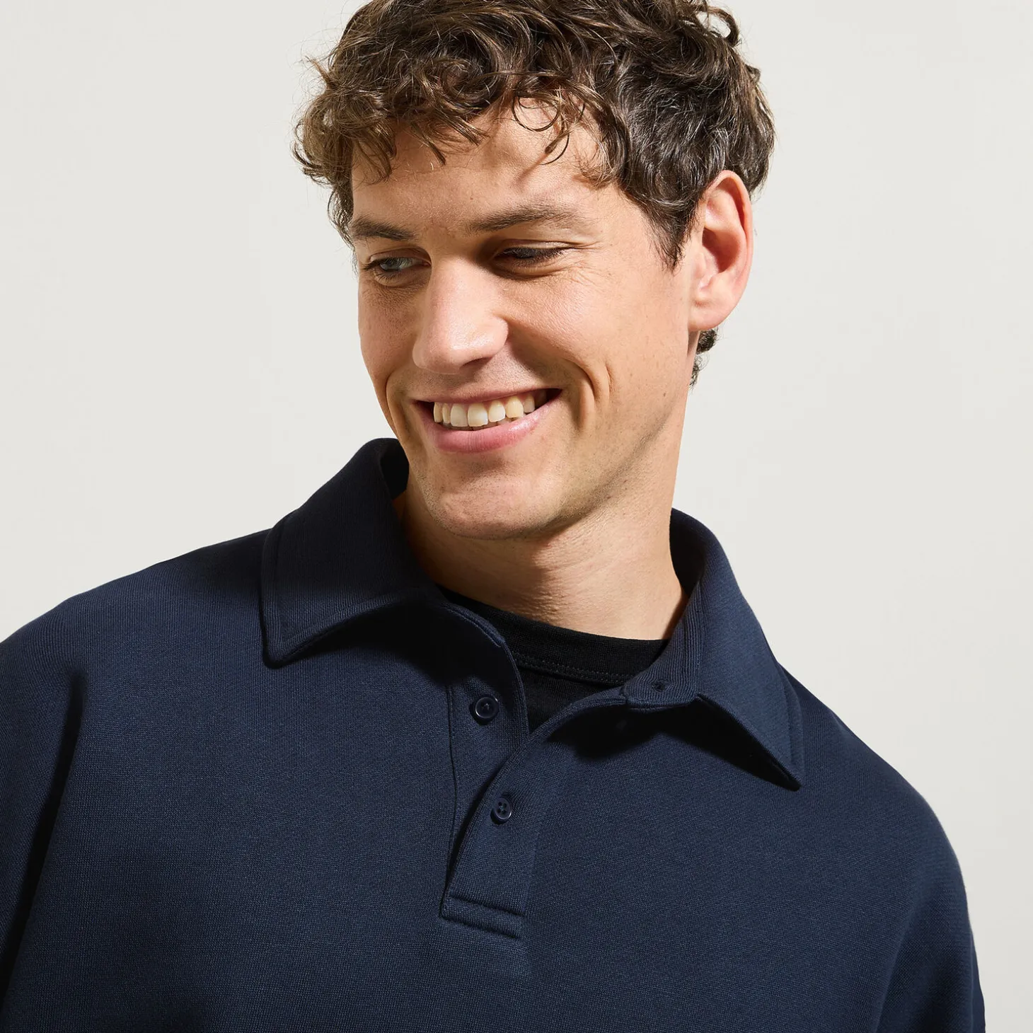 Best Relaxed effen sweater met polokraag Sweater