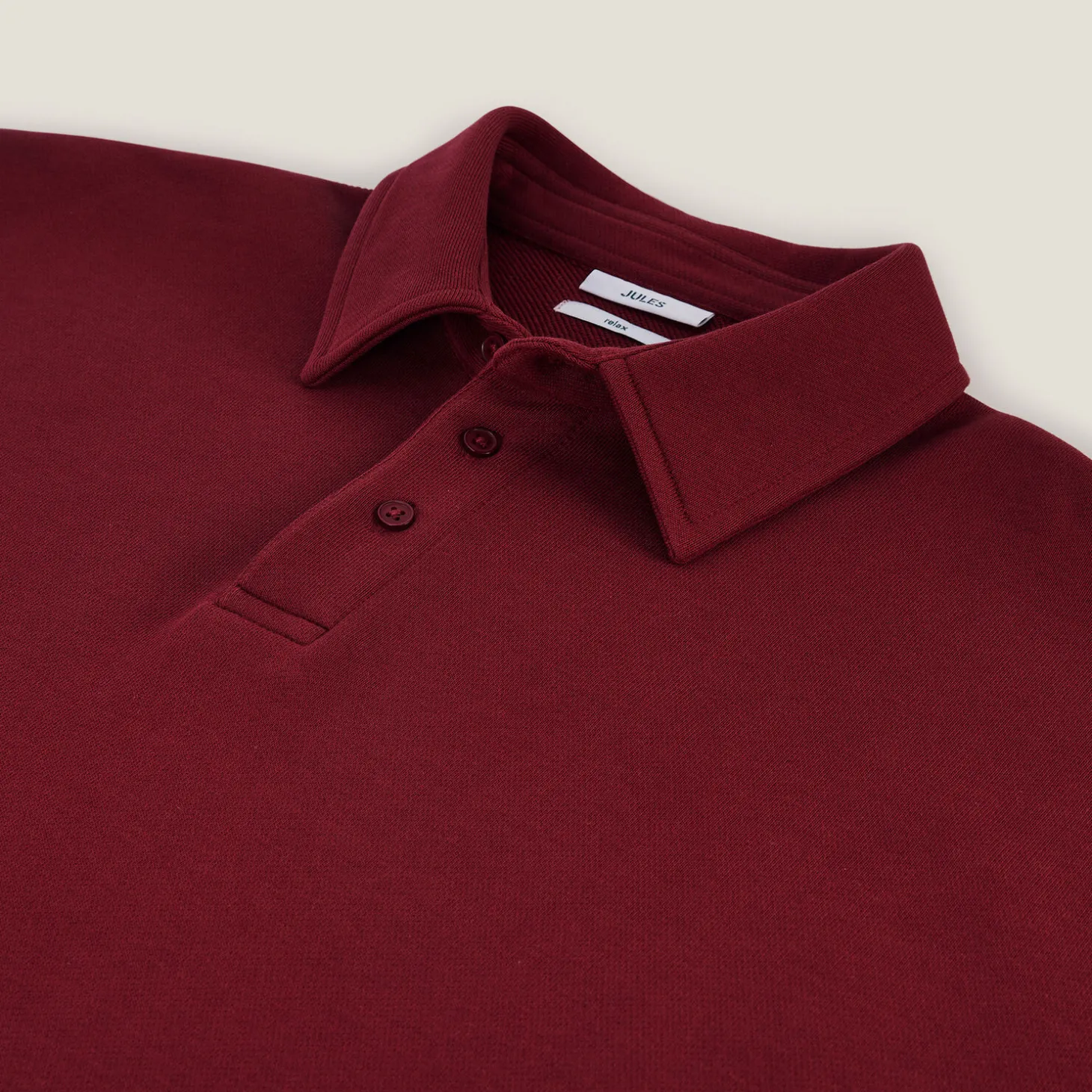 Online Relaxed effen sweater met polokraag Sweater