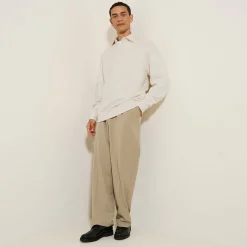 Best Relaxed effen sweater met polokraag Sweater