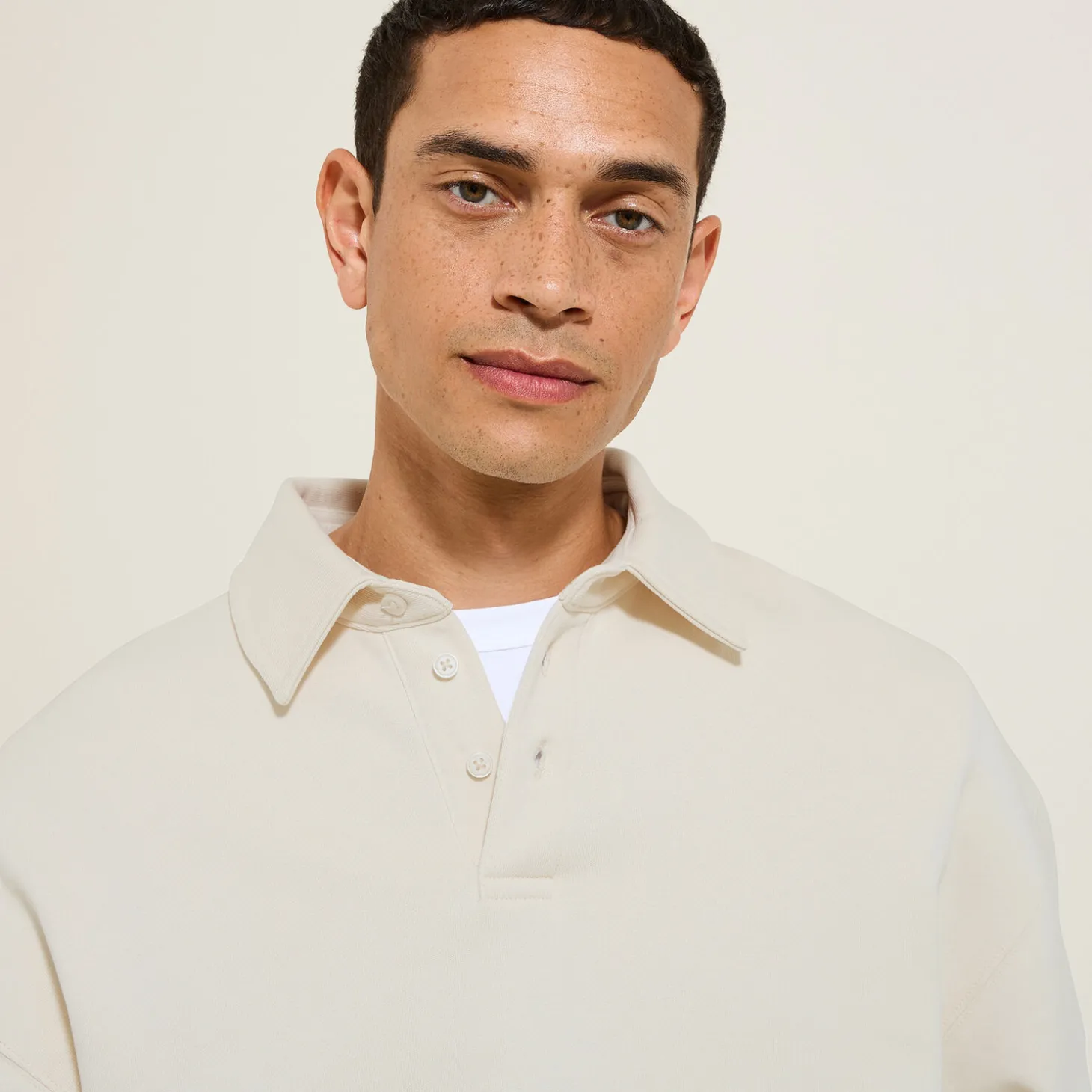 Best Relaxed effen sweater met polokraag Sweater