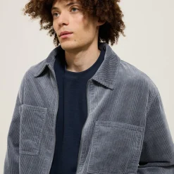 Outlet Ribfluwelen jack hemdskraag Mantel & Jack