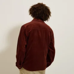 Cheap Ribfluwelen overhemdjas met rits Overshirt|Mantel & Jack