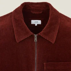 Cheap Ribfluwelen overhemdjas met rits Overshirt|Mantel & Jack