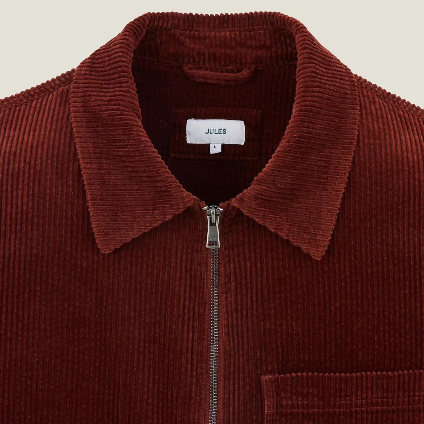 Cheap Ribfluwelen overhemdjas met rits Overshirt|Mantel & Jack