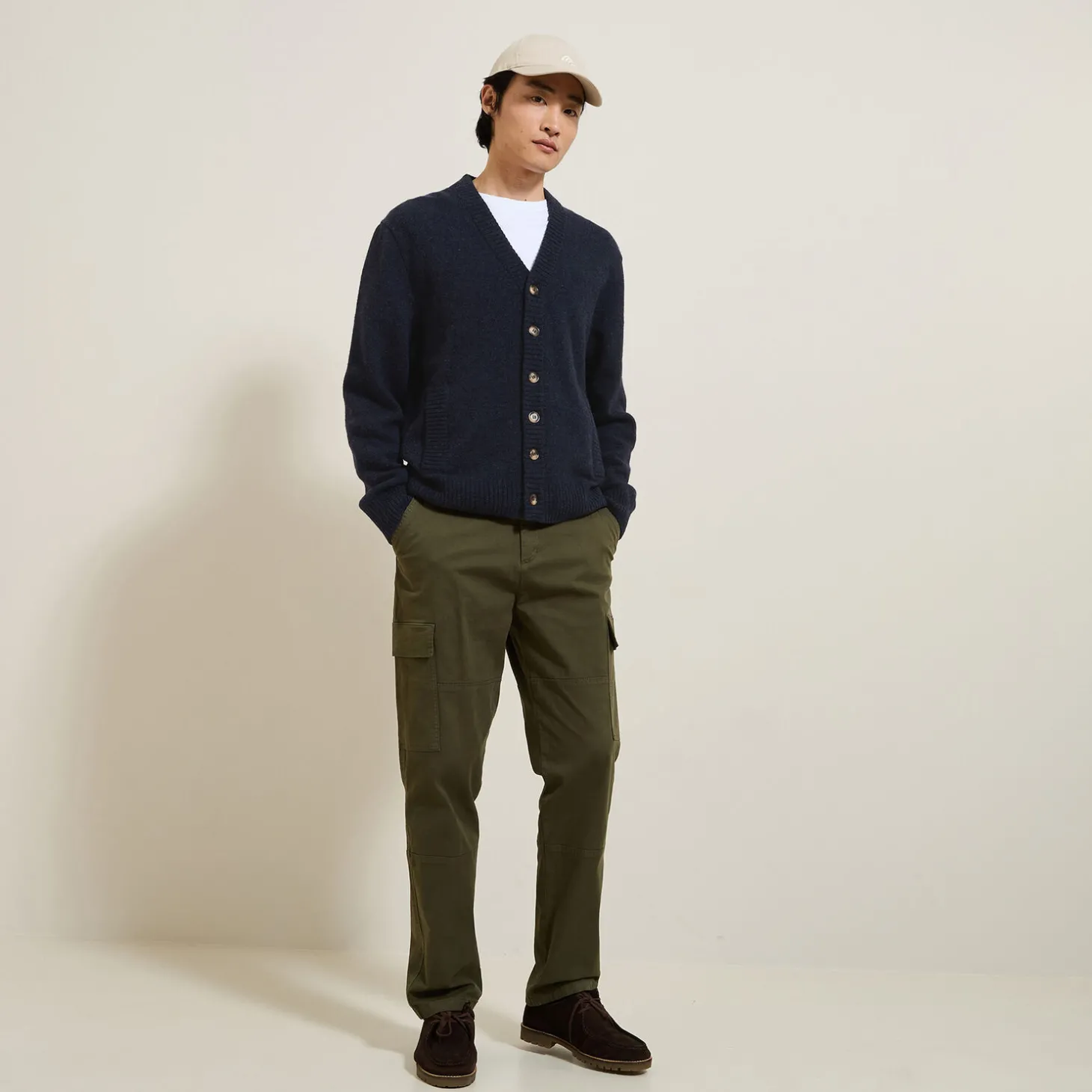 New Ribstof gilet-vestje met knopen Heren Gebreide Vesten Heren|Trui