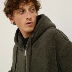 Discount Sherpa sweater met kap Sweater