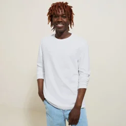 Outlet Slim basic T-shirt met ronde hals T-shirt