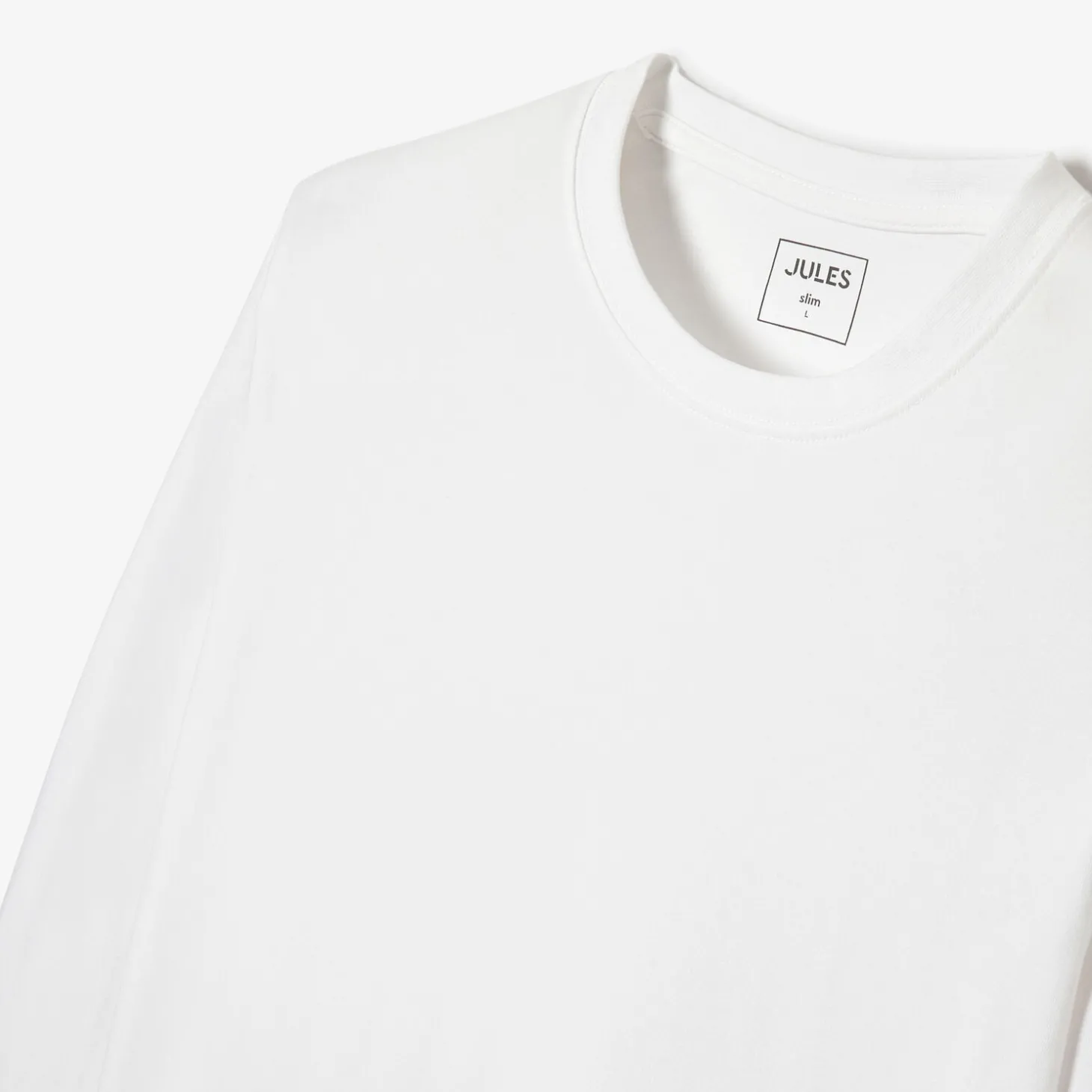 Outlet Slim basic T-shirt met ronde hals T-shirt