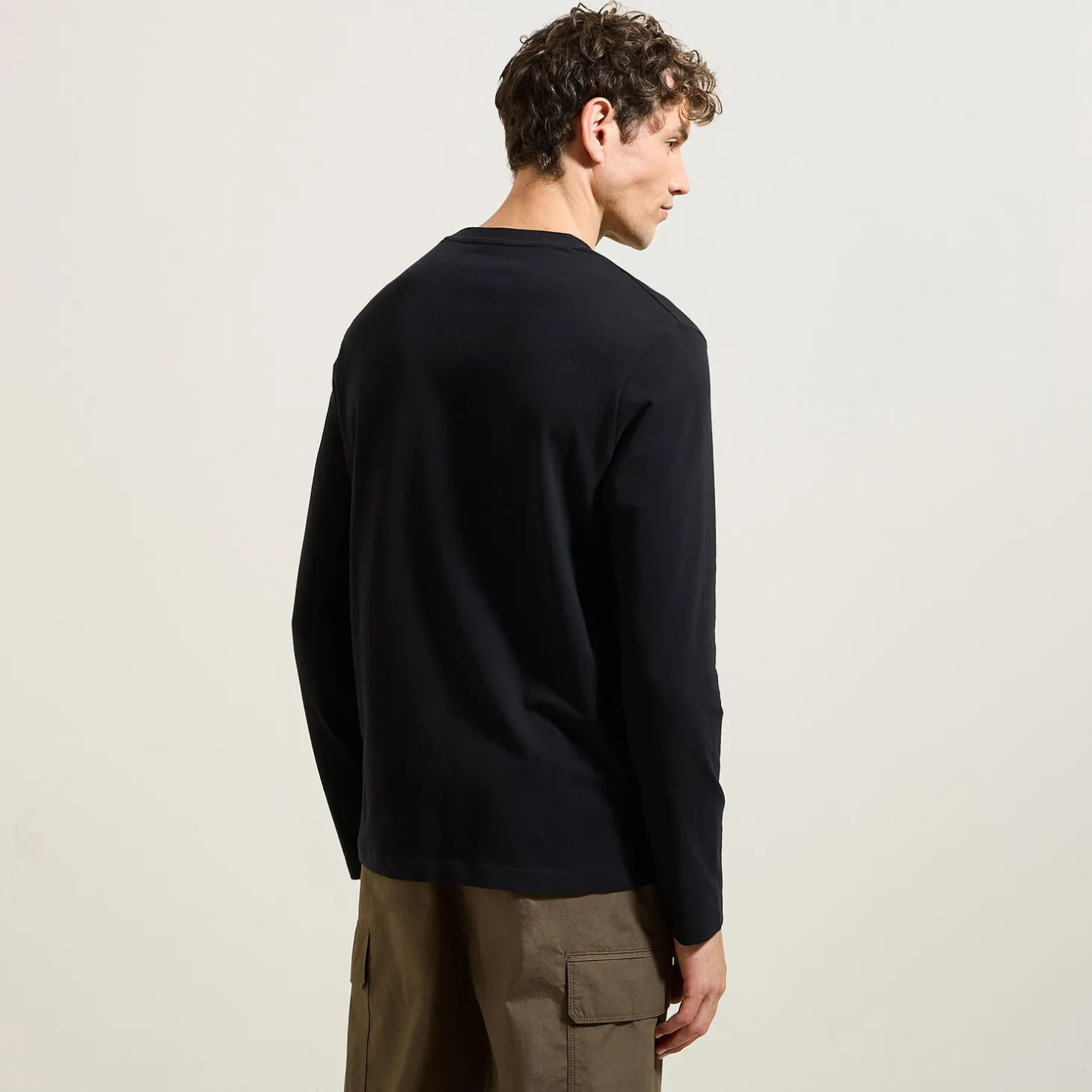 Cheap Slim basic T-shirt met ronde hals T-shirt