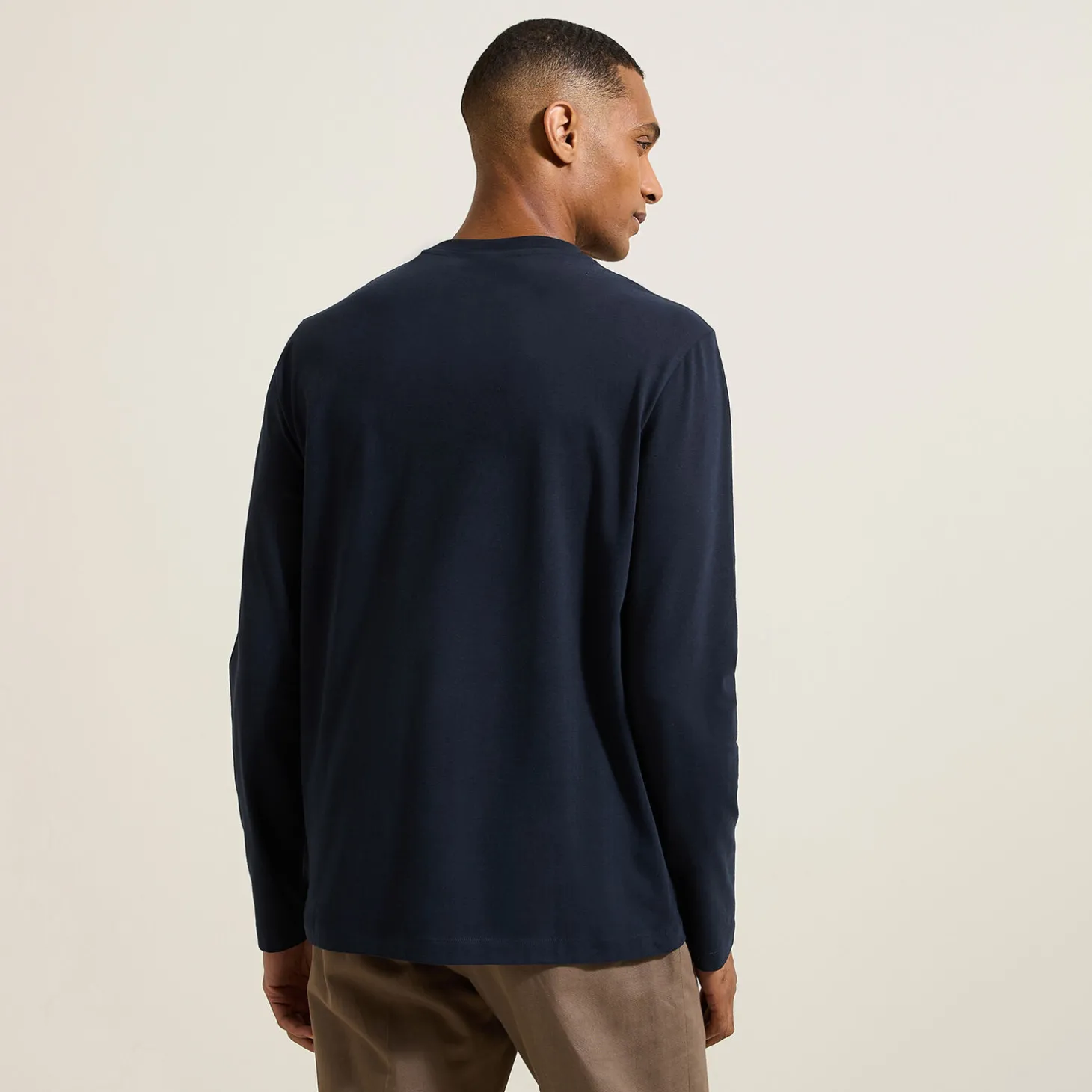 Cheap Slim basic T-shirt met ronde hals T-shirt