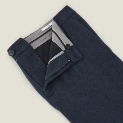 Flash Sale Slim chinobroek met flanelaspect Broek