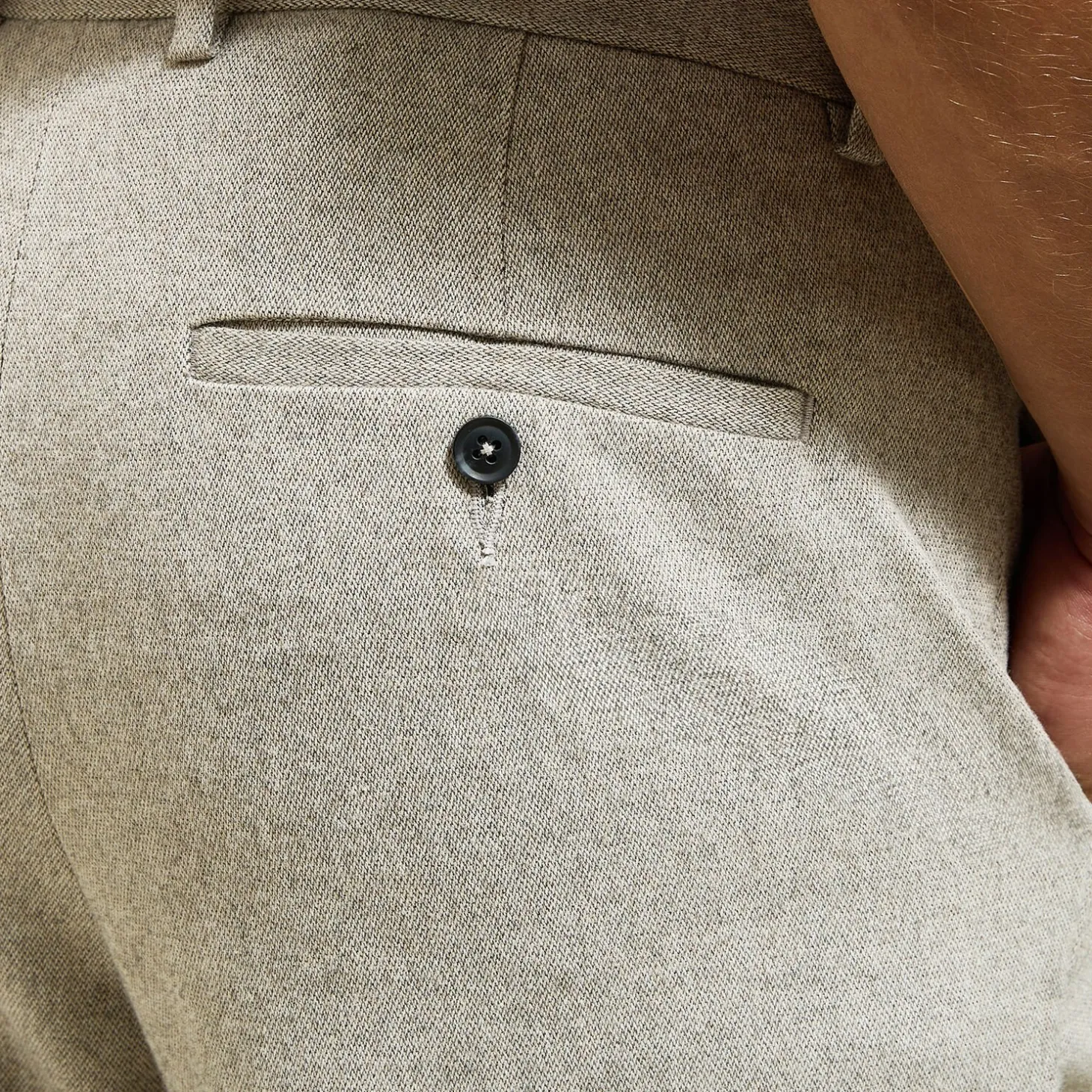 Cheap Slim chinobroek met flanelaspect Broek