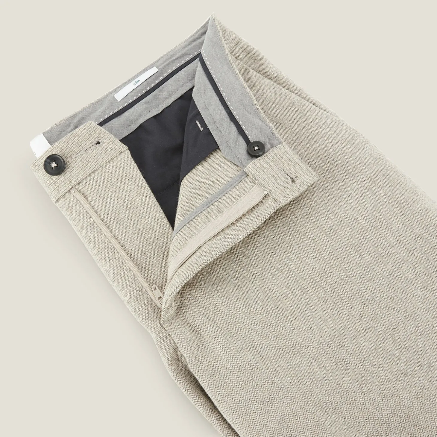 Cheap Slim chinobroek met flanelaspect Broek