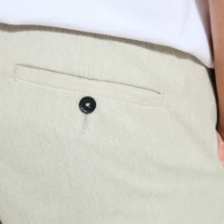 Online Slim chinobroek met flanelaspect Broek