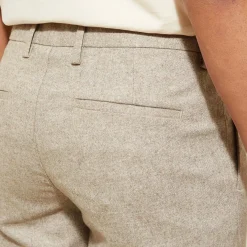 Best Slim chinobroek met plooien en wol Broek