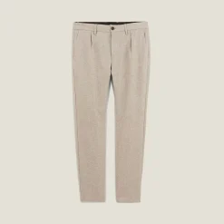 Best Slim chinobroek met plooien en wol Broek