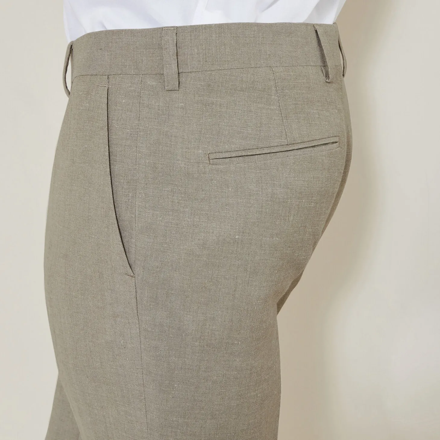 Discount Slim comfortabele kostuumbroek Linnen Kostuum|Kostuumbroek