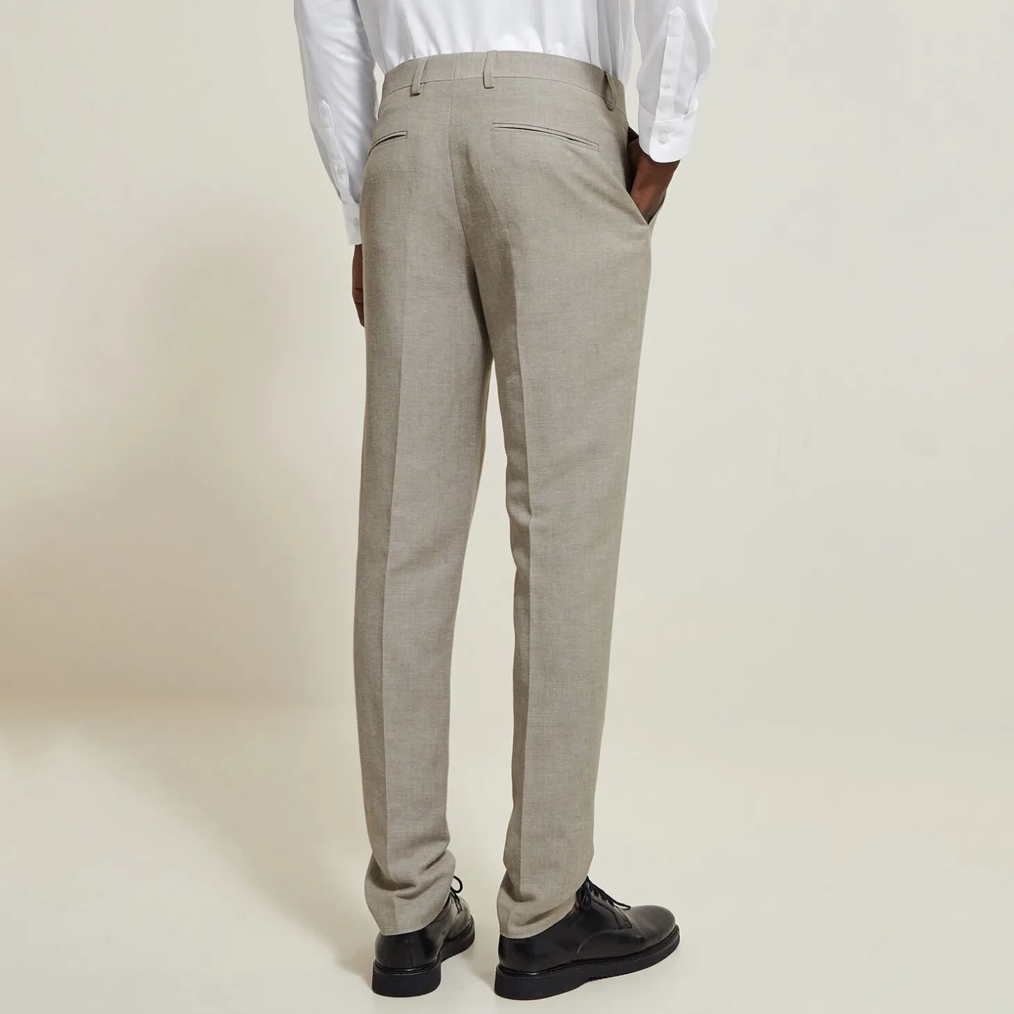 Discount Slim comfortabele kostuumbroek Linnen Kostuum|Kostuumbroek