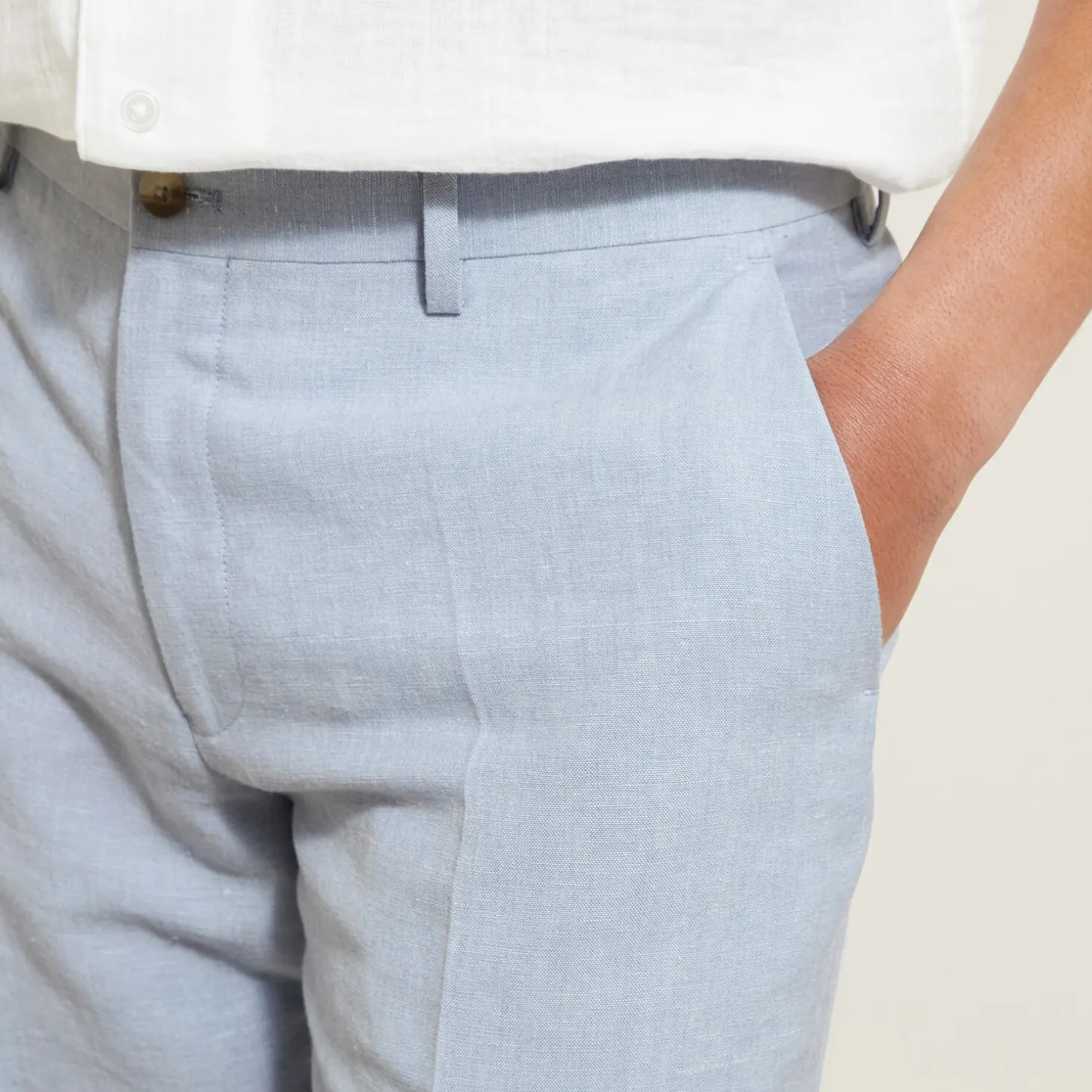 New Slim comfortabele kostuumbroek Linnen Kostuum|Kostuumbroek