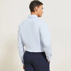 Discount Slim effen hemd in gerecyclede polyamide Formele Overhemden|Overhemd