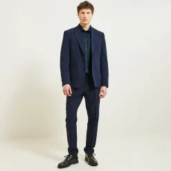 Best Sale Slim effen hemd 'stay white/black' in katoen Formele Overhemden|Overhemd