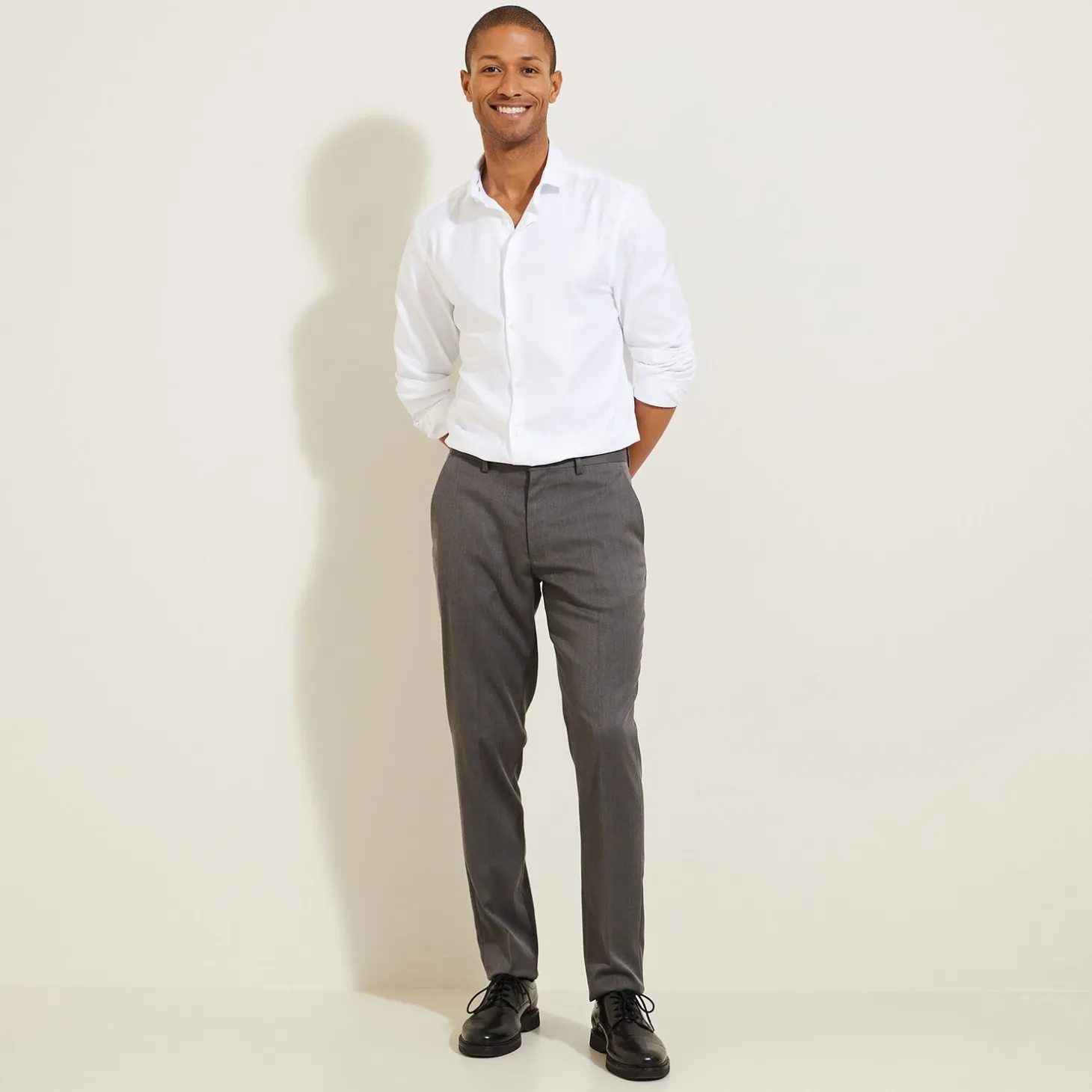 Flash Sale Slim effen kostuumbroek Kostuumbroek|Broek