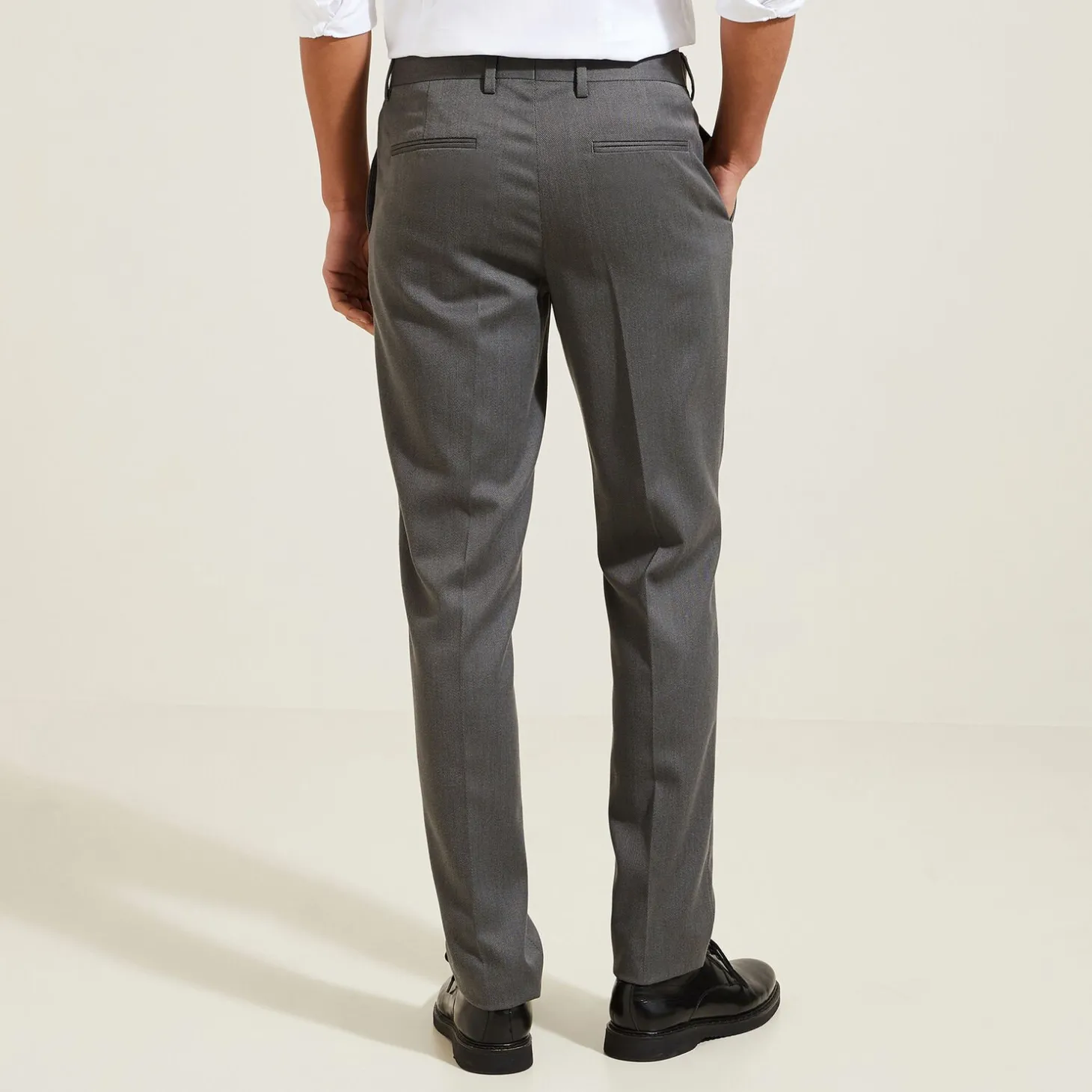 Flash Sale Slim effen kostuumbroek Kostuumbroek|Broek