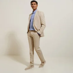 Fashion Slim effen kostuumbroek Kostuumbroek|Broek