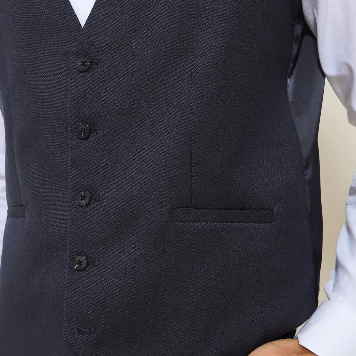 Clearance Slim effen kostuumgilet Kostuumgilet