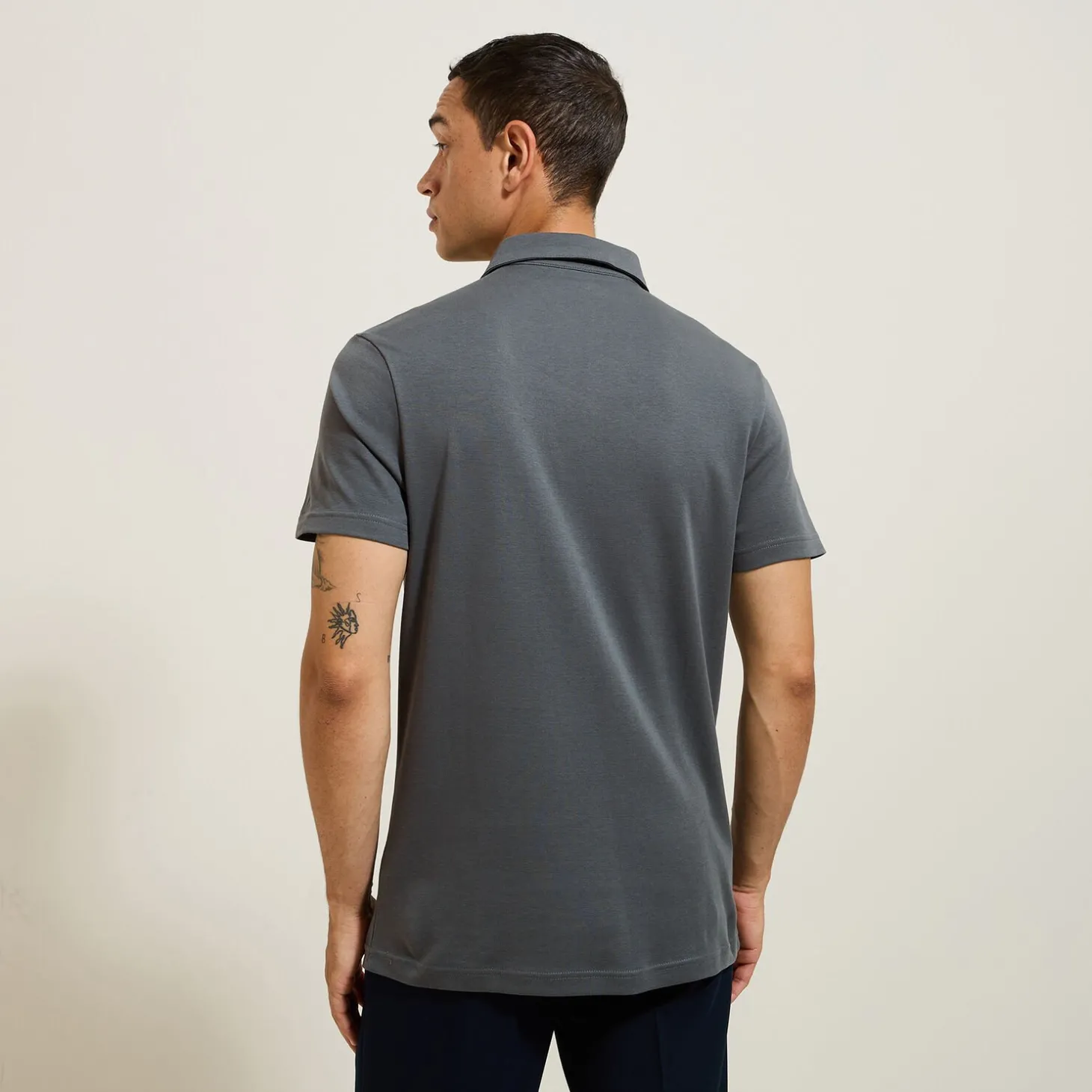 Cheap Slim effen polo met korte mouwen en Italiaanse kra Polo