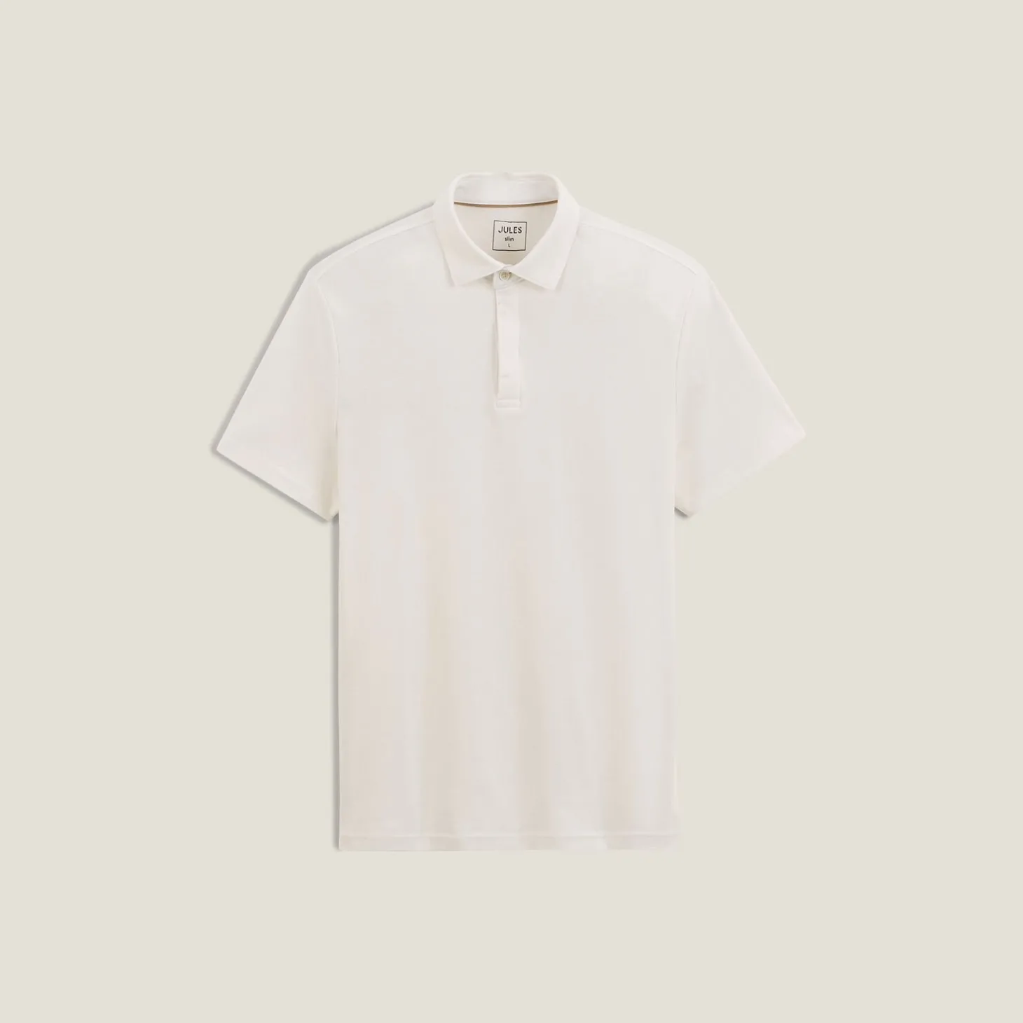 Store Slim effen polo met korte mouwen en Italiaanse kra Polo