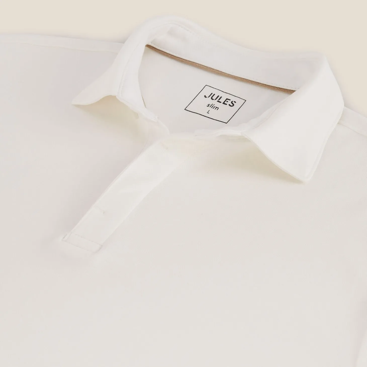 Store Slim effen polo met korte mouwen en Italiaanse kra Polo