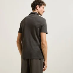 New Slim effen polo met korte mouwen en Italiaanse kra Polo