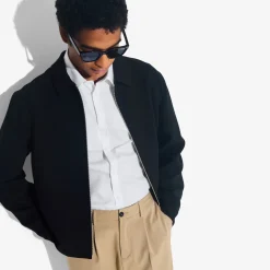 Hot Slim effen satijnen hemd in biokatoen Formele Overhemden|Overhemd