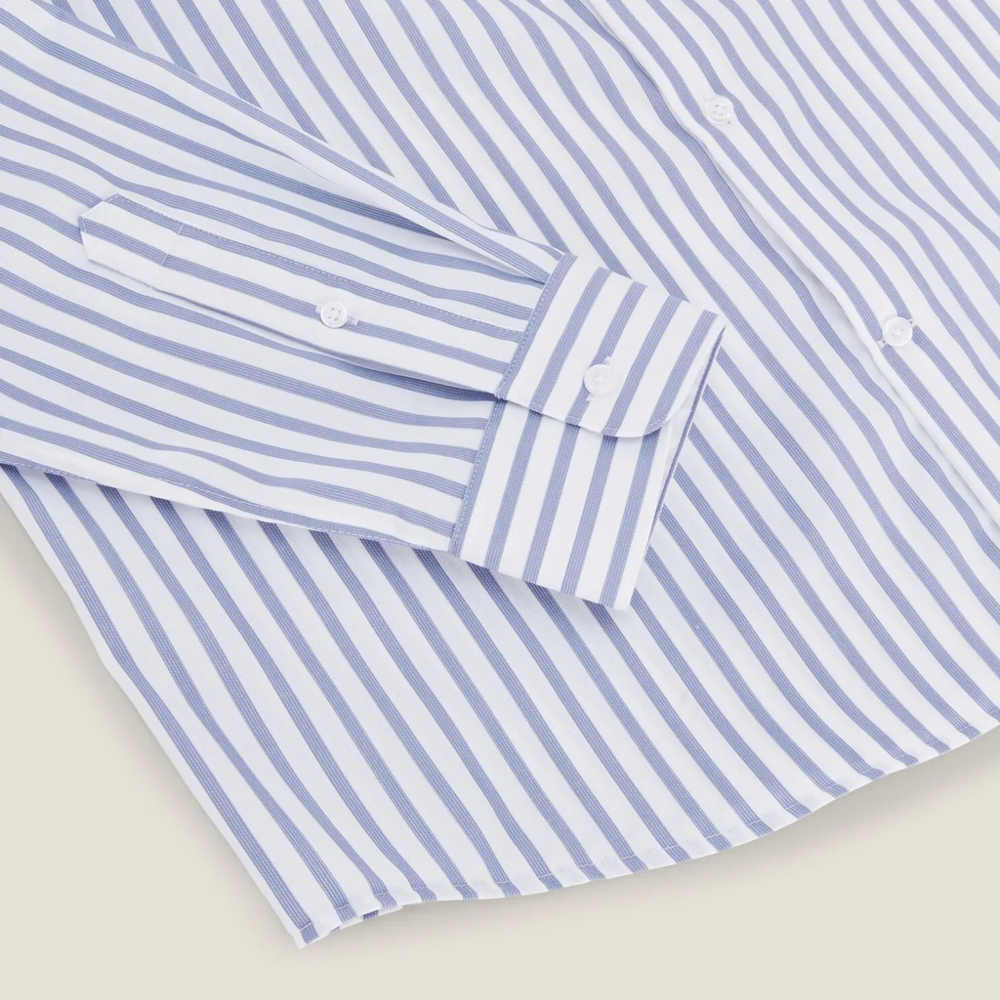 Outlet Slim fit gestreept katoenen overhemd, strijkvrij Makkelijk Te Strijken Hemd|Formele Overhemden