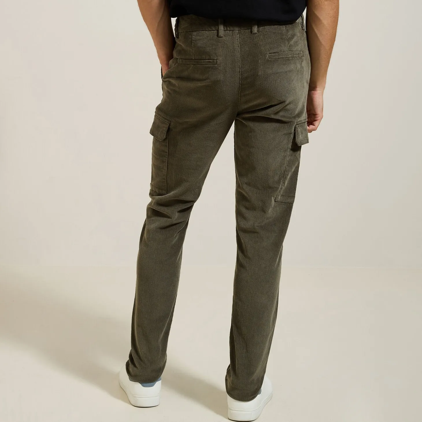 Store Slim fluwelen cargobroek Cargo Broek|Broek Chino