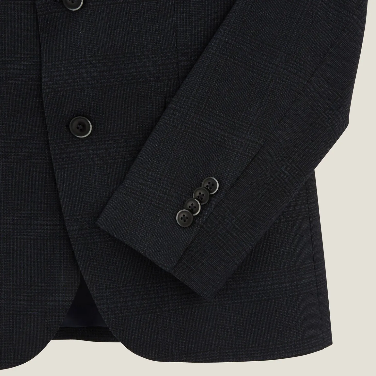 Outlet Slim geruit bi-stretch kostuumvest Kostuumvest & Blazer|Kostuumvest