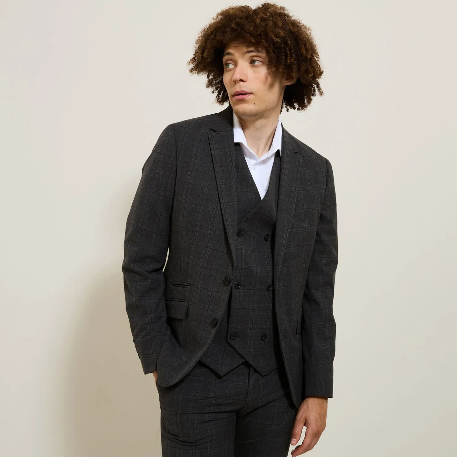 New Slim geruit kostuumvest Kostuumvest & Blazer|Kostuumvest