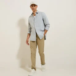 Shop Slim hemd in flanelkatoen Formele Overhemden|Overhemd