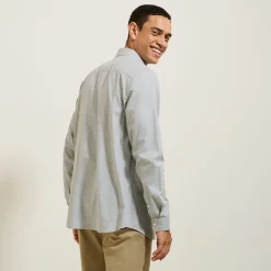 Shop Slim hemd in flanelkatoen Formele Overhemden|Overhemd