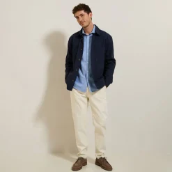 Store Slim hemd in flanelkatoen Formele Overhemden|Overhemd