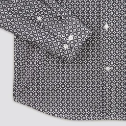 Store Slim hemd met geometrische print in biokatoen Formele Overhemden|Overhemd