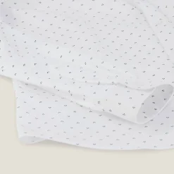 Best Sale Slim hemd met microprint in katoen Makkelijk Te Strijken Hemd|Formele Overhemden